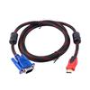 Adapter Cable 1080P Video Cables 19pin Interface To VGA Male To Male Cable Cord for Computer Laptop PC Monitors 150cm