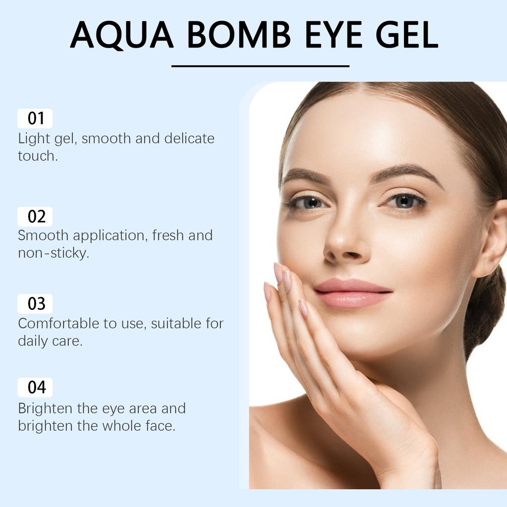 Refreshing Eye Gel for Reducing Dark Cicles and Eye Bags Relieve Tiredness Brighten Eye Area Anti Eye Bags Nicotinamide Eye Care
