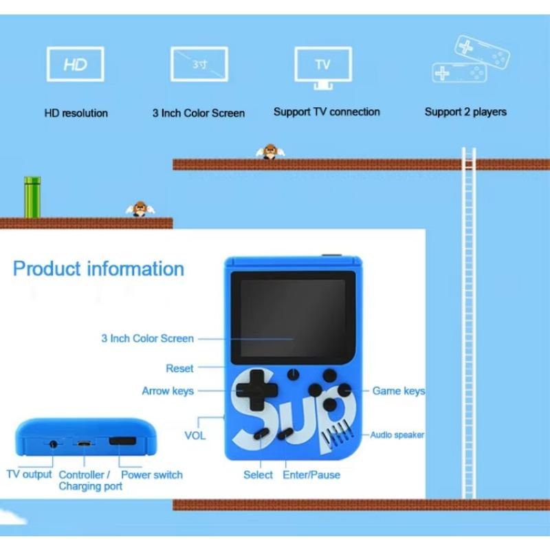SUP DAZG02-SUP Handheld Game Console 400 In 1 Doubles Nostalgic Handheld Console Retro Mini Children's Toy Game Console