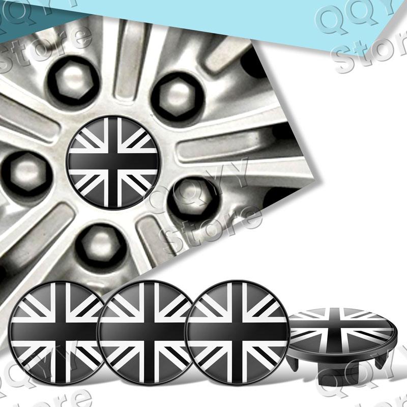 4Pcs 54mm England Flag Emblem Car Wheel Center Cover Hub Cap Stickers For Mini Cooper S R50 R52 R53 R55 R56 R58 R59 R60 R61 s1