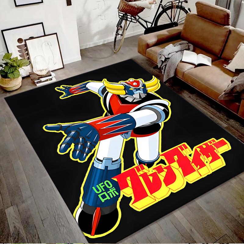 1pc UFO Robot Grendizer6 Design Printed Area Rug Carpet for Bedroom Living Room Home Decor Rugs Mat Non Slip Mat Rug for Bedside