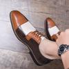 Fashion Shoes Men Casual Comfortable  Fashionable Patchwork Leather Shoes European and American Business Fashion Derby Shoes Sizes 38-48