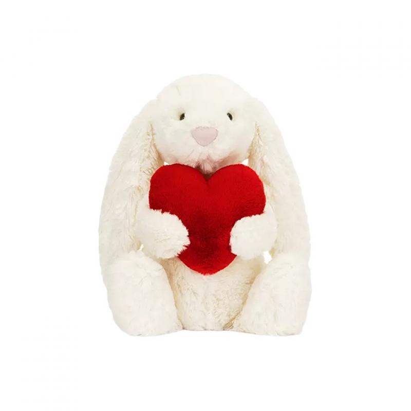 JELLYCAT День святого Валентина Заяц Бонни Красное Сердце Кукла Плюшевая Кукла Высота 18/31 см