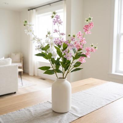 Real Touch Silk Crabapple Blossom Flower 98cm 38.58in Fake Flowers Outdoor Garden Decor
