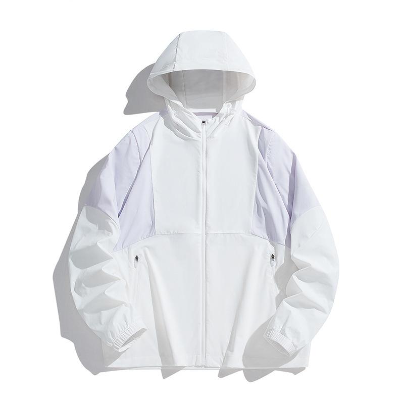 UPF10 + Outdoor Sunscreen Clothing Men's and Women's Color Matching Breathable Cycling Clothing Tooling Clothing Japanese UV Protection Jacket Tide