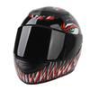 Motorcycle Helmet Shock Absorption Full Face Motorcycle Helmet With Removable Lining Red Pattern M