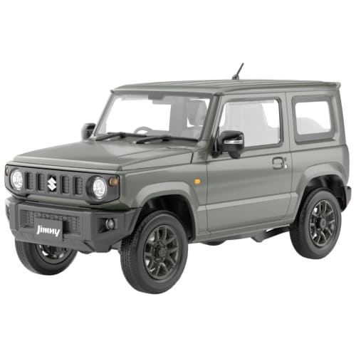 Aoshima Bunka Kyozai 1/24 Scale Rakupla Snap Car Series No.03-JG JB64 Jimny 2018 Jungle Green Pre-Colored Plastic Model Kit (Car)