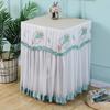 1PC Washing Machine Cover Dustproof Polyester Protective Fabric Cover Handmade Embroidered Floral Patterns Gauze 8 Styles