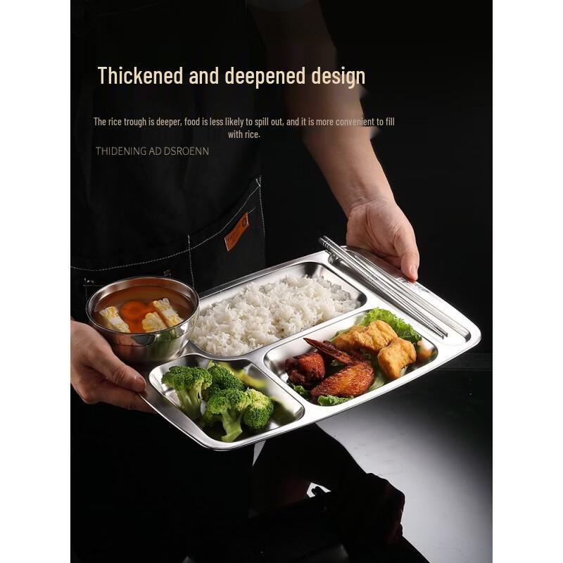 Thickened Stainless Steel Divided Lunch Box Set