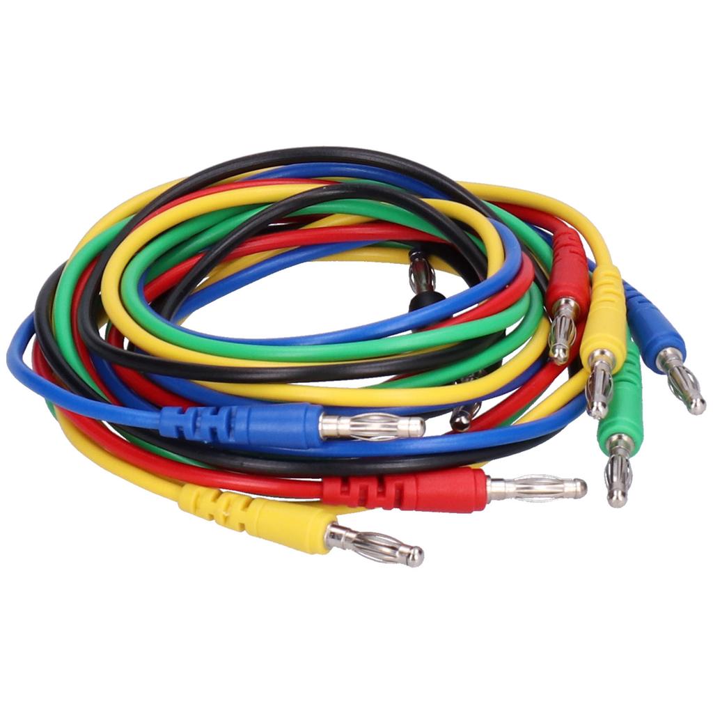 Набор тестовых кабелей с разъемами типа «банан» 4 мм, 1 метр, электрический тестовый провод с зажимом «крокодил» и щупом
