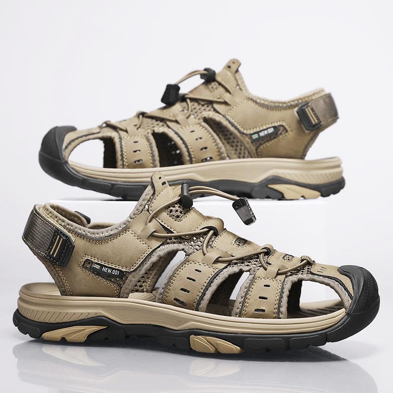 Высококачественные летние сандалии, мужские сандалии-шлепанцы, дышащая мужская обувь, мужская удобная повседневная обувь, универсальные сандалии для мужчин