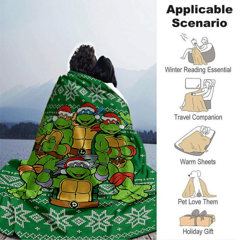Turtles Christmas Sweaters Blanket Soft Throw Blanket For Home Bedroom Bed Sofa Travel Office Solid Christmas Blanket