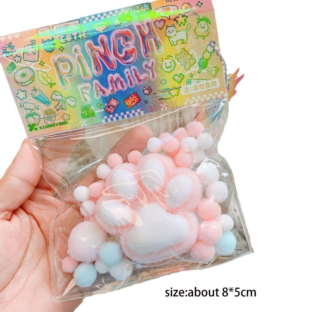 Soft Decompressing Pinching Cat Paw Sticky Relief Relax Toys Cute Squeeze Cat Paw Toys