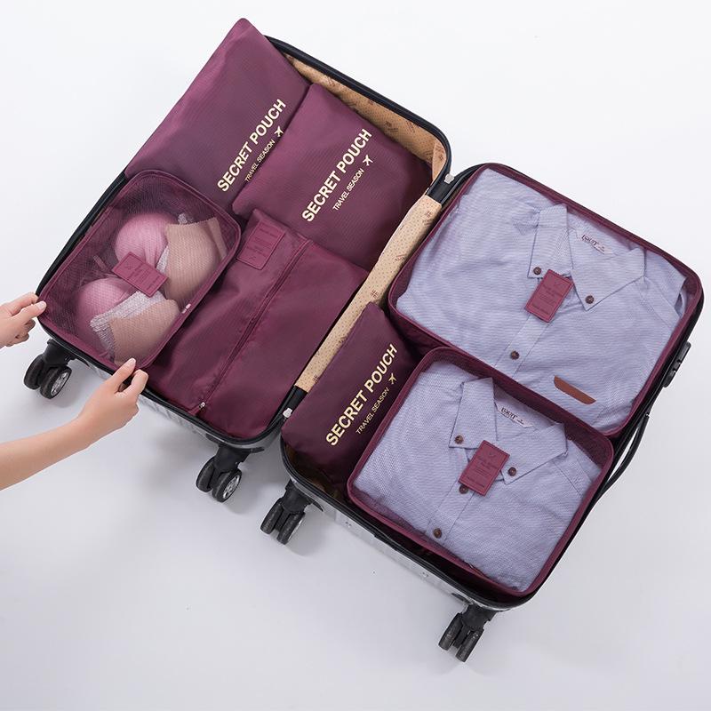 Travel Storage Bag Seven-Piece Set Clothes Sorting Organizer Bag Suitcase Clothing Packing Storage Bag