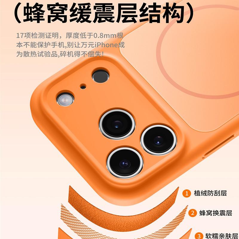 Применимо к iPhone17ProMax тонкое кольцо магнитный контрастный цветной чехол для мобильного телефона жидкий силикон Apple 16 новый защитный чехол