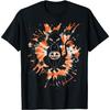 Хэллоуин Оранжевая tie-dye с черной кошкой Мужская Женская Детская Футболка