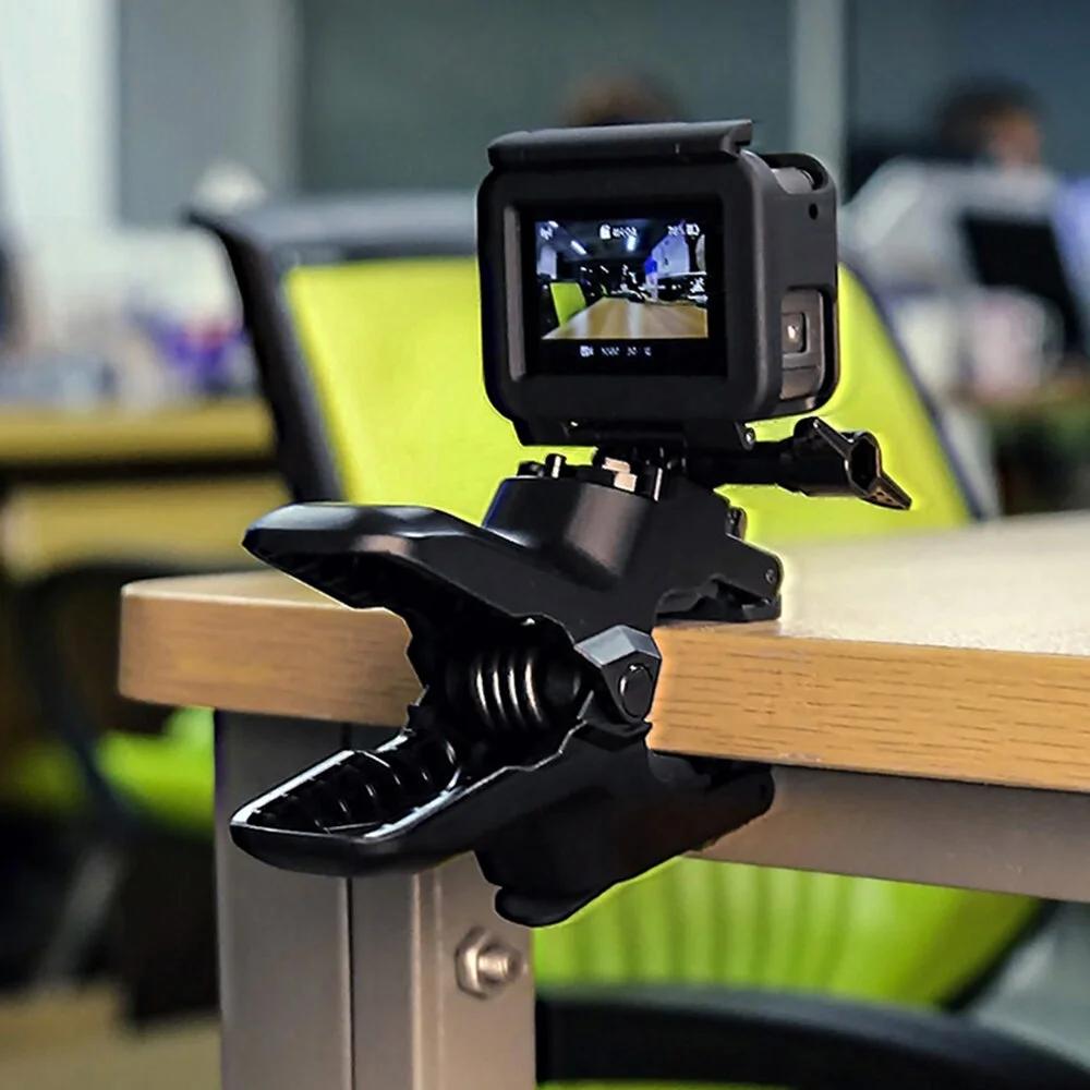 TELESIN Зажим-держатель «Челюсти» Гибкий держатель на гибкой шее для GoPro Hero 13 12 11 10 9 8 DJI OSMO Action 5Pro 4 3 Insta360 X5 X4
