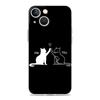 Чехол для телефона iPhone 17 Чехлы iPhone Air 16 15 12 13 14 Pro Max 7 8 Plus 16Pro iPhone11 Мягкий чехол Кошачья линия Черные кошки