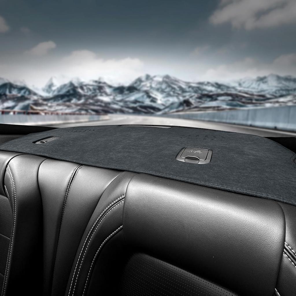 KUNGKIC for Ford Mustang 2024 2025 Rear Dash Cover Custom Interior Dashboard Pad Carpet Mat Flannel Sunshield Protector Pad Accessories Non-Slip