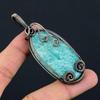 Amazonite Gemstone Pure Copper Wire Wrapped Handmade Jewelry Pendant For Gift