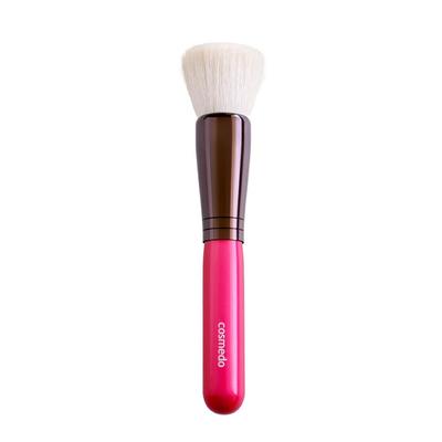 Кисть для макияжа Takumi no Kumano Brush Круглая Плоская для щек Розовая ручка Cosme-do Brush, (Козья шерсть) PKN-C24KW