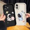 Чехол для телефона для iPhone 17 Air 15 Plus 14 12 Pro 13 16 17 Pro Max Air 11 X XS XR Mini 8 7 Мультяшный Космический Астронавт