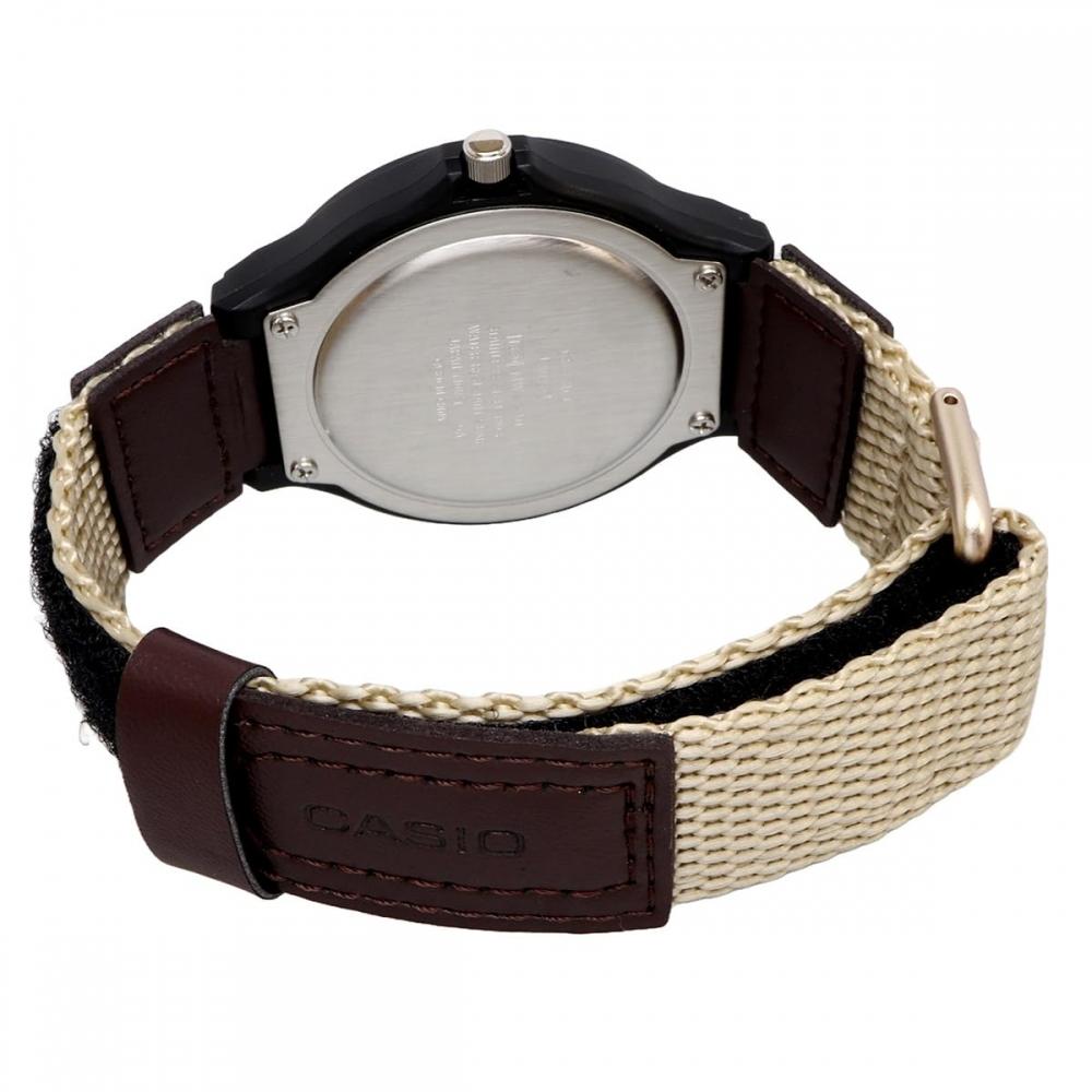 Casio CASIO Standard Analog Quartz Watch MW-240B-5BV No Cosmetic Box Men's Beige Velcro Fastening Band Overseas Model