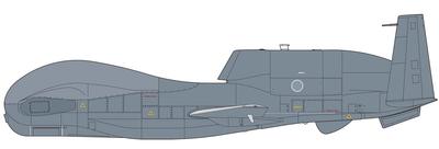 PLATZ Масштабная модель Air Force Global Hawk 2021 Special Edition, пластиковый набор для сборки с декалями ВВС 2021 года, 1/72, США. RQ-4B (AC-54SP) Самозащита