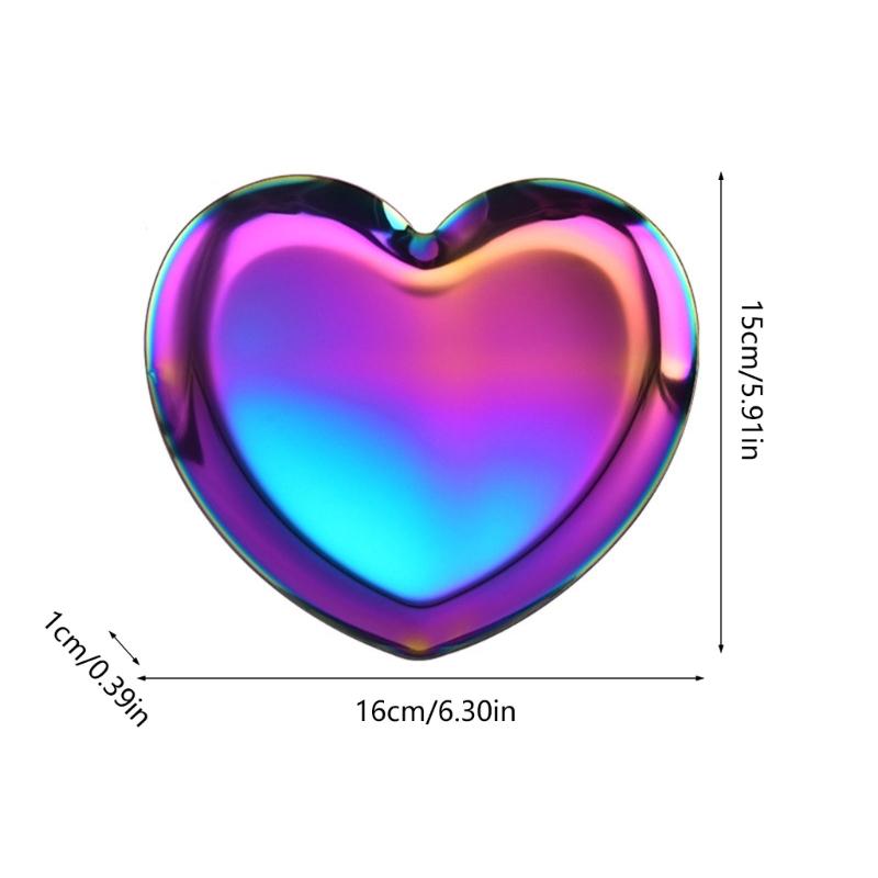 Поднос для украшений в форме сердца, небольшие безделушки, подставка для ключей, органайзеры для сережек, колец, браслетов, часов, ожерелий