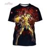 2024 The Latest Summer Fashion Harajuku Children's Cartoon Top Selling Saint Seiya Printed T-shirt 3D Unisexes Short-sleeved Top