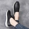 Women Platform Loafers Black Casual Leather Elevator Shoes Thick Sole Height Increase White Sneakers