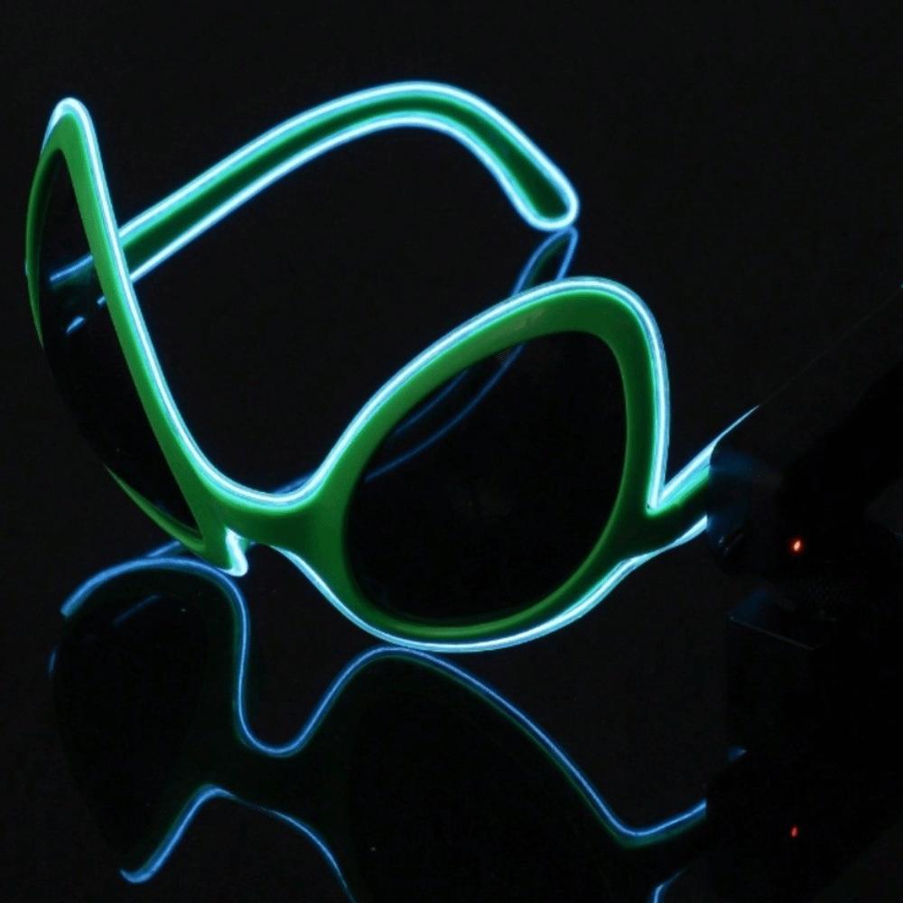 Weird Design Glow In The Dark Sunglasses Flashing LED Halloween Cosplay Eyewear Photo Booth Prop