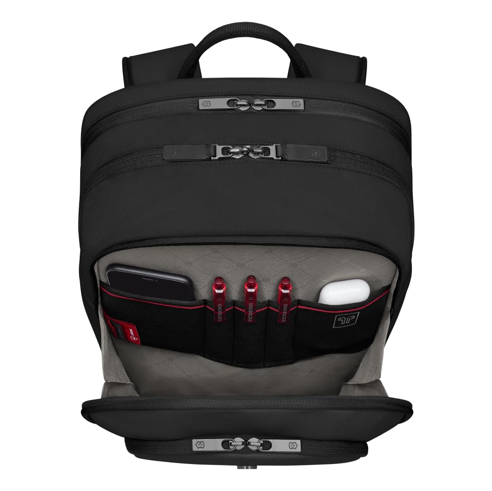 Victorinox Altmont Modern Deluxe 27L Features a Standalone Laptop Sleeve Sound Pocket for Antibacterial Multifunctional Design for Business and Black