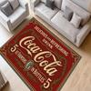 Красный Черный Брызги Логотип Coca Cola Нескользящий Коврик для Пола Ретро Винтажный Бренд Напитков Моющийся Внутренний Ковер для Гостиной Спальни