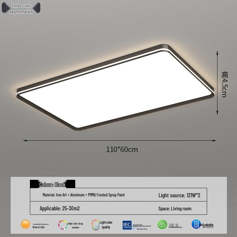 Большой современный минималистичный светодиодный потолочный светильник для гостиной, спальни или столовой