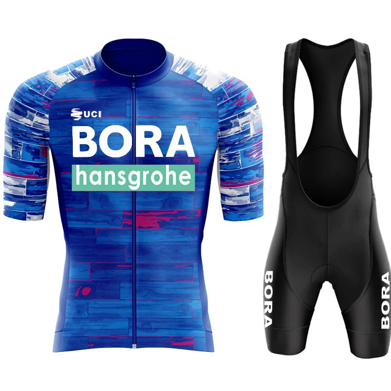 Мужская одежда для велоспорта 2026 Летняя одежда Мужская UCI BORA Велосипедный джерси Комплект Спортивная Дорожный велосипед Форма Велосипедные шорты с лямками Штаны Mtb Блузка