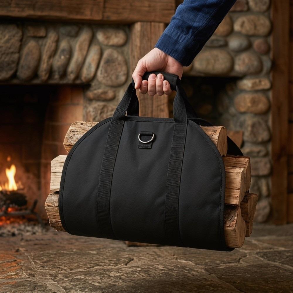 With Handle Wood Carrying Bag Large Capacity Firewood Log Carrier Bag Camping Trip