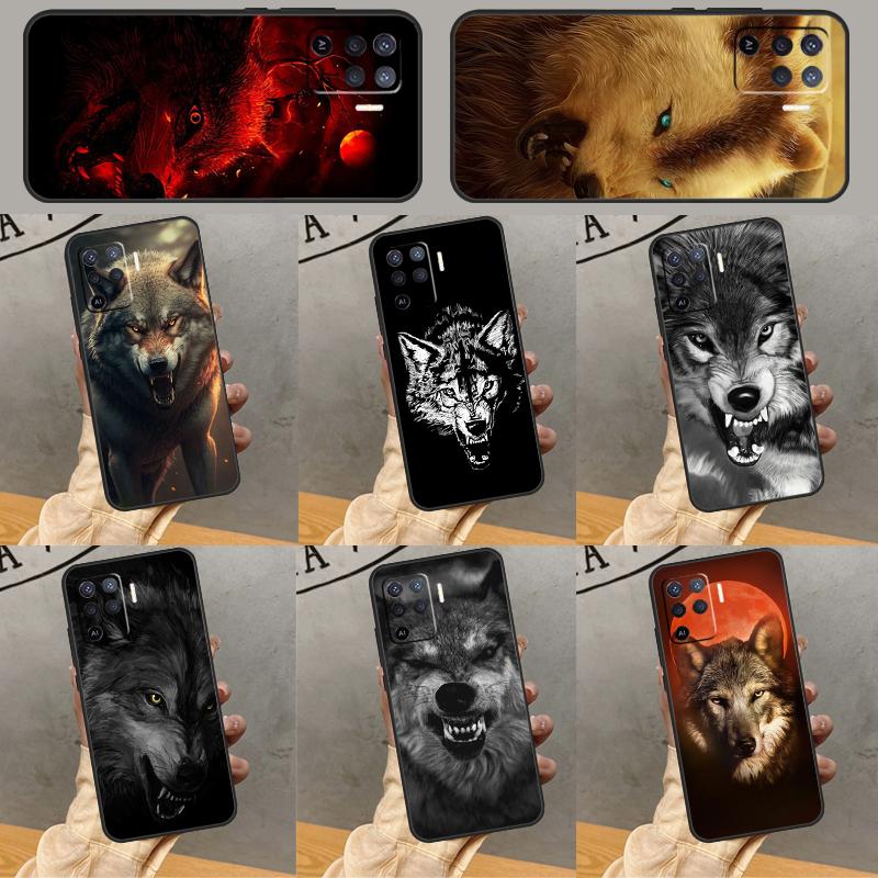 Чехол для телефона "Злой Волк" для Oppo A96 A16 A76 A78 A58 A18 A38 A98 A17 A77 A80 A40 A60 A74 A94 A54 A15 A57S