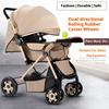 Двусторонняя коляска может сидеть и лежать, складная легкая коляска, коляска с высоким шасси для детей 0-3 лет