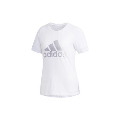 Sporty Short Sleeve T-Shirt Women Tops White DY8612