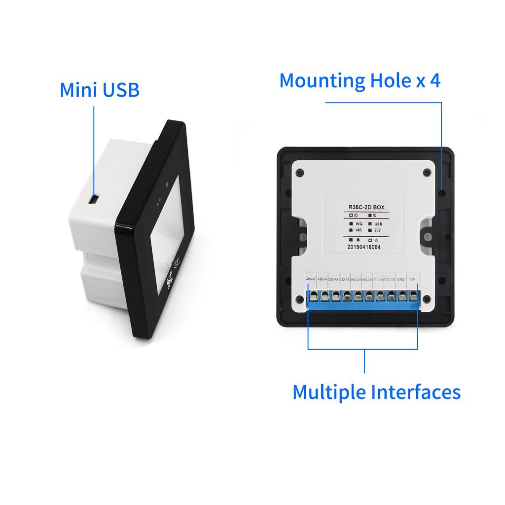 Сканер QR-кодов 2D-штрих-кодов Сканер изображений Сканер типа ID с USB-кабелем для розничного магазина Склада POS-компьютера
