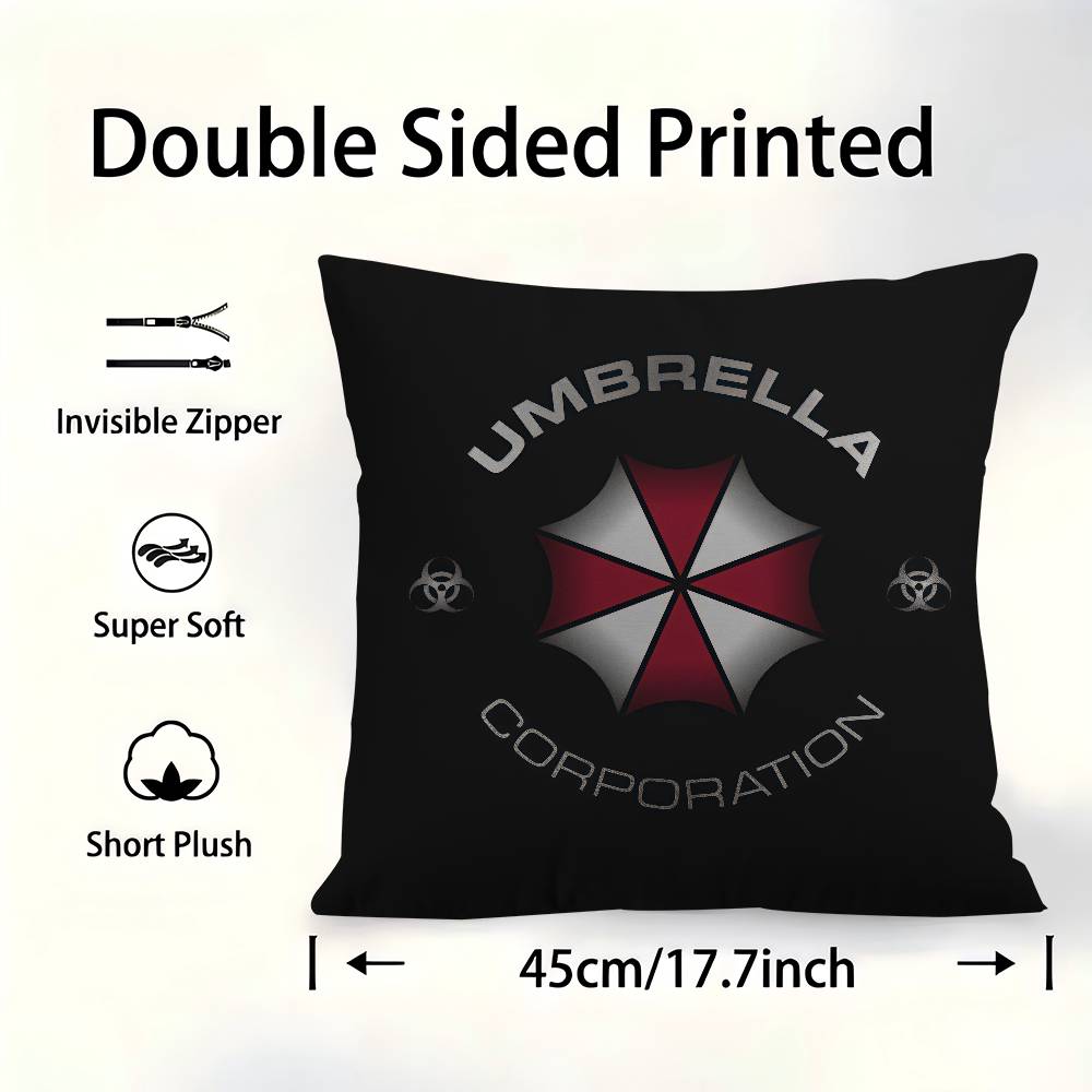 Game R-Resident E-Evil Cushion Cover Car Throw Pillow Case For Sofa Car Christmas Gift 40X40Cm 45X45Cm