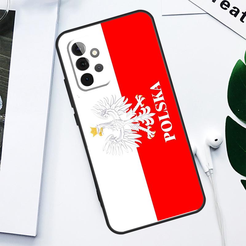 Poland Flag For Samsung Galaxy A52 A22 A32 A54 A34 A14 A55 A35 A15 A53 A33 A13 A05 A06 A16 Phone Case
