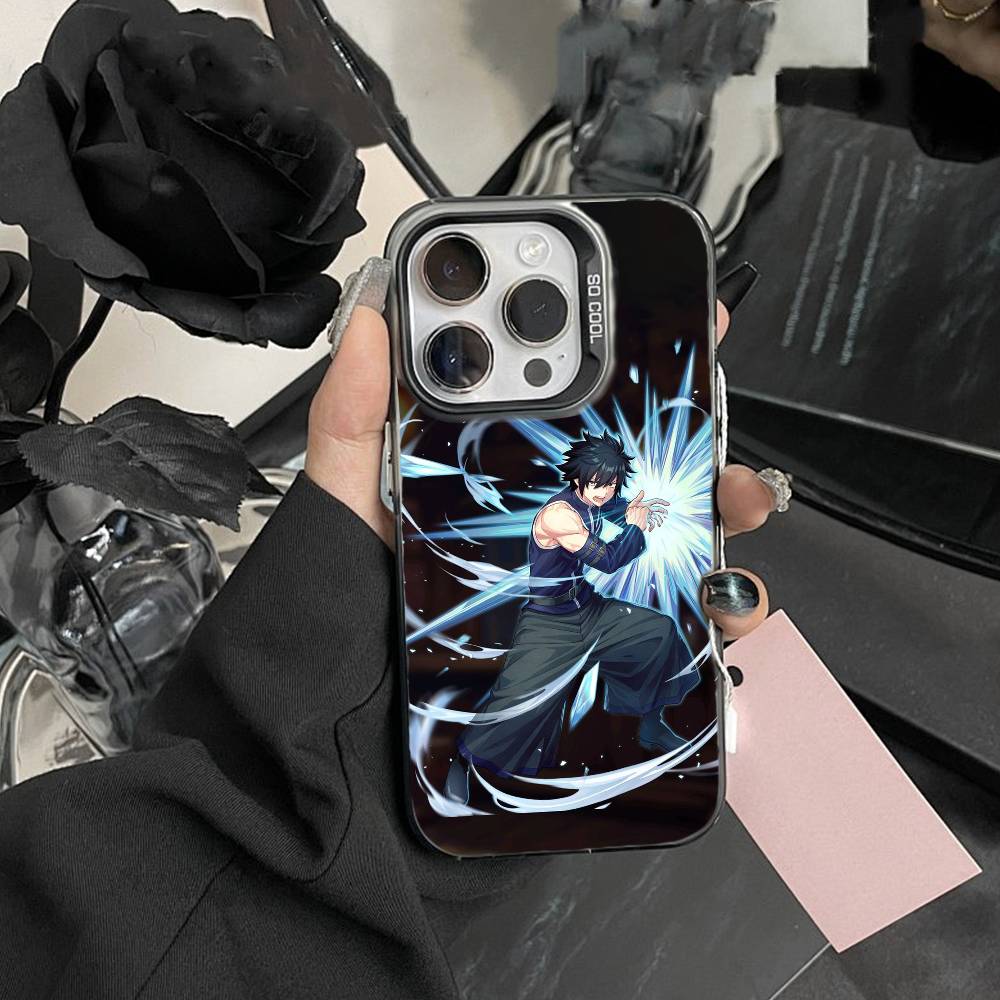 ЧЕХОЛ ДЛЯ ТЕЛЕФОНА ANIME F-FAIRY TAIL Для IPhone 16 17 15 14 12 13 Pro Max Черный Цвет Ударопрочный Чехол