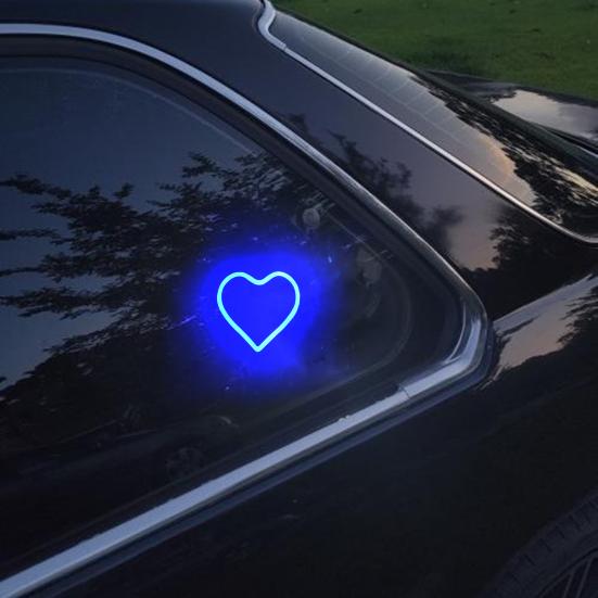 Светодиодный неоновый светильник в форме сердца, режимы вспышки, суперяркий, простая установка, светодиод