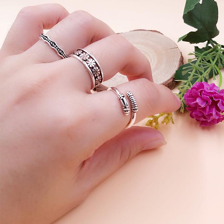 Женский тренд Персонализированное Открытое Живое Модное Ювелирное Кольцо Винтажные Кольца с Буквами