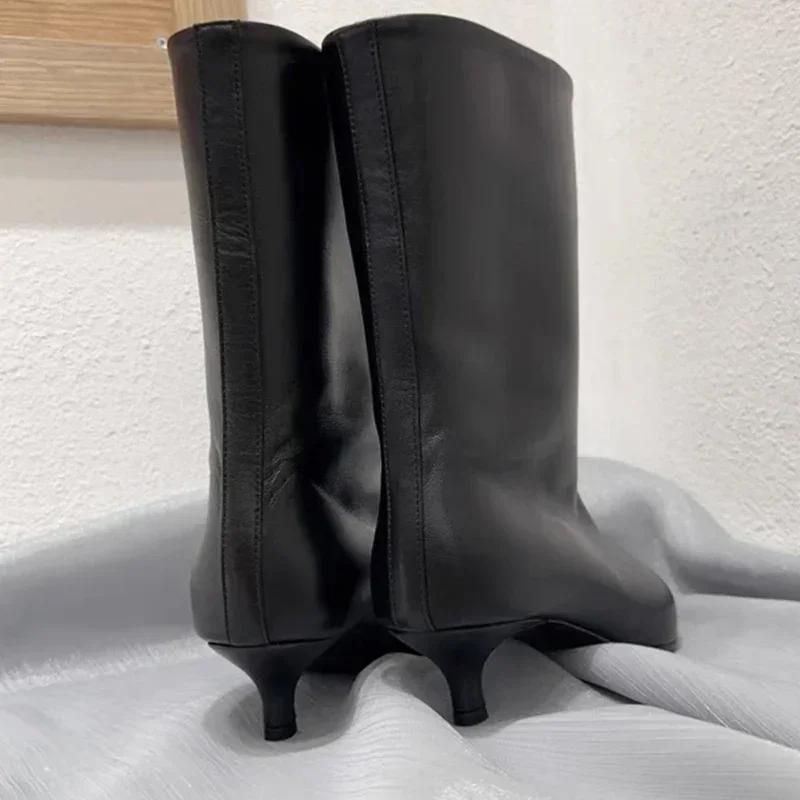 Pointed Toe Ankle Boots Women Heels Shoes Designer Brand Autumn Winter Fashion Party Shoes Goth Chelsea Botas Zapatillas Mujer