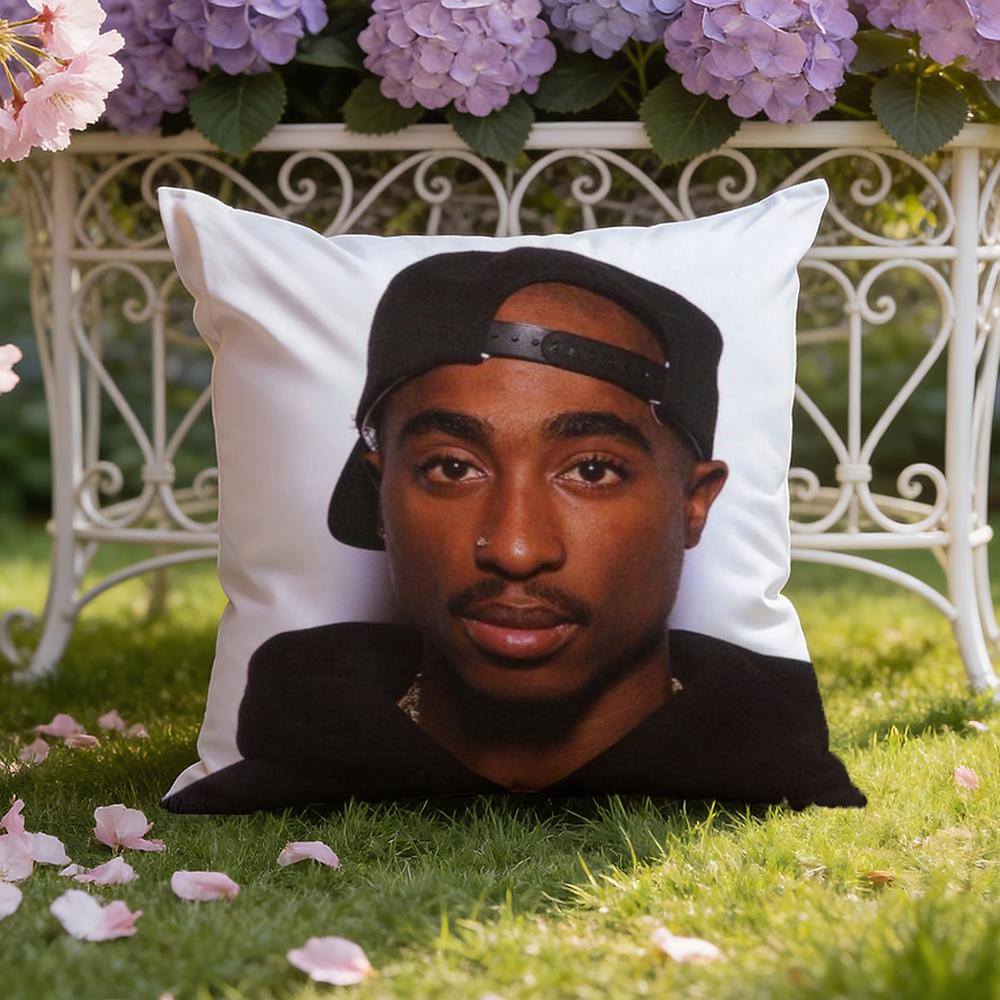 2P-PAC Tupac S-Shakur Чехол-подушка для дома и автомобиля, двойного назначения: Двусторонняя конструкция для максимального комфорта