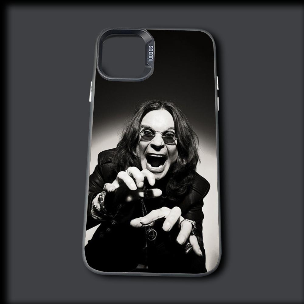 Чехол для телефона с изображением музыкальной группы O-Ozzy Osbourne для iPhone 16,15,14,13,12,11,Mini,Pro,MAX Серый Матовый Ударопрочный Мягкий Чехол