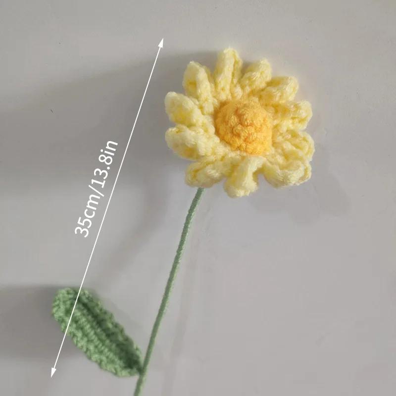 Sunflowers Crochet Flowers Girasol Flower Bouquet Ins Graduation Hand-Knitted Bouquet New Year Gifts Wedding Room Decor